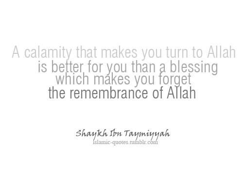 calamity, Allah