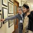 Betty Werthan, from Temple Congregation Ohabai Sholom, shows Ziaun Fakhruddin, from the Islamic Center of Murfreesboro, members of her family during a tour of the Temple on Sunday. / Sanford Myers / The Tennessean