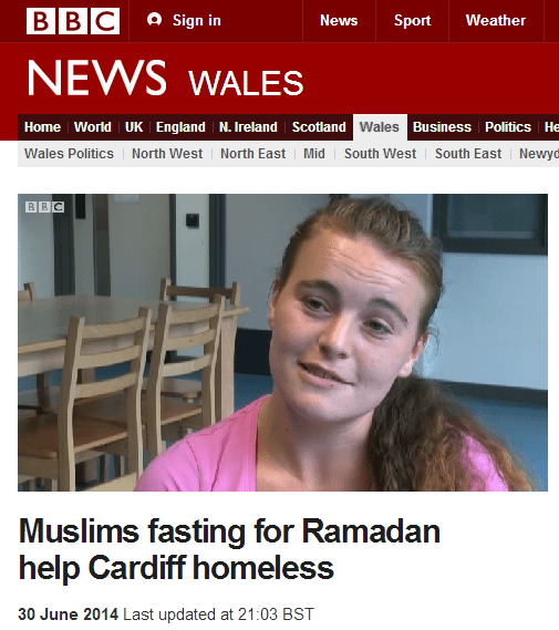 Cardiff feeding homeless