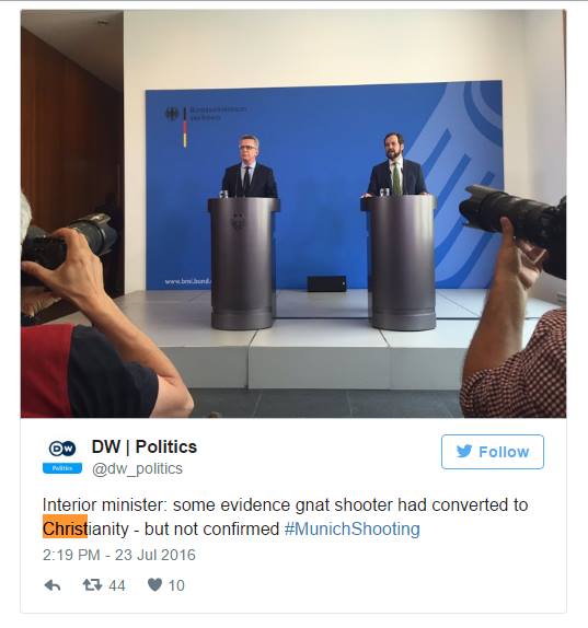 Screenshot from DW | Politics twitter account